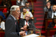 Discours de politique générale du nouveau Premier ministre Michel Barnier à l'Assemblée nationale à Paris