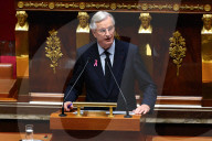 Discours de politique générale du nouveau Premier ministre Michel Barnier à l'Assemblée nationale à Paris