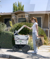 Autonomous robot home food delivery takes to skies.