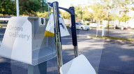 Autonomous robot home food delivery takes to skies.