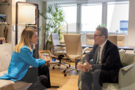 Prime Minister Keir Starmer meets Roberta Metsola