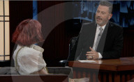 Lady Gaga sur le plateau de l'émission "Jimmy Kimmel Live!" à Los Angeles