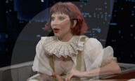 Lady Gaga sur le plateau de l'émission "Jimmy Kimmel Live!" à Los Angeles