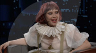 Lady Gaga sur le plateau de l'émission "Jimmy Kimmel Live!" à Los Angeles