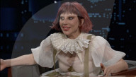 Lady Gaga sur le plateau de l'émission "Jimmy Kimmel Live!" à Los Angeles