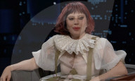Lady Gaga sur le plateau de l'émission "Jimmy Kimmel Live!" à Los Angeles