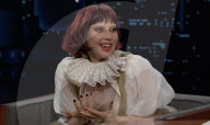 Lady Gaga sur le plateau de l'émission "Jimmy Kimmel Live!" à Los Angeles