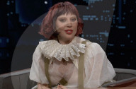 Lady Gaga sur le plateau de l'émission "Jimmy Kimmel Live!" à Los Angeles