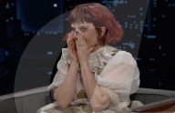 Lady Gaga sur le plateau de l'émission "Jimmy Kimmel Live!" à Los Angeles