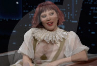Lady Gaga sur le plateau de l'émission "Jimmy Kimmel Live!" à Los Angeles