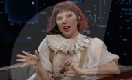 Lady Gaga sur le plateau de l'émission "Jimmy Kimmel Live!" à Los Angeles
