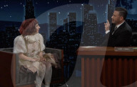Lady Gaga sur le plateau de l'émission "Jimmy Kimmel Live!" à Los Angeles