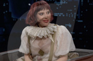 Lady Gaga sur le plateau de l'émission "Jimmy Kimmel Live!" à Los Angeles