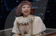 Lady Gaga sur le plateau de l'émission "Jimmy Kimmel Live!" à Los Angeles
