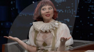 Lady Gaga sur le plateau de l'émission "Jimmy Kimmel Live!" à Los Angeles