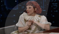 Lady Gaga sur le plateau de l'émission "Jimmy Kimmel Live!" à Los Angeles