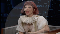 Lady Gaga sur le plateau de l'émission "Jimmy Kimmel Live!" à Los Angeles