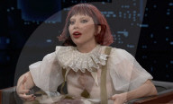 Lady Gaga sur le plateau de l'émission "Jimmy Kimmel Live!" à Los Angeles