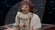 Lady Gaga sur le plateau de l'émission "Jimmy Kimmel Live!" à Los Angeles