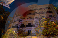 Barcelona - Anti-tourism protest in the Eixample neighborhood of Barcelona