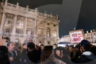 Torino, fiaccolata Palestina libera, Libano libero presso Piazza Castello