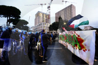 Roma - Manifestazione studentesca per la Palestina contro la Leonardo