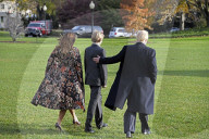 Trump departs White House