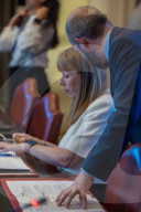 Deputy Prime Minister Angela Rayner chairs a Make Work Pay Tripartite meeting