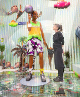 Lauren Halsey: emajendat exhibition at Serpentine South gallery, London, UK.
