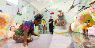 Lauren Halsey: emajendat exhibition at Serpentine South gallery, London, UK.