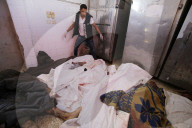 Gazans mourn at al Aqsa Martyrs hospital
