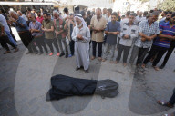 Gazans mourn at al Aqsa Martyrs hospital