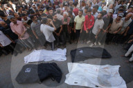 Gazans mourn at al Aqsa Martyrs hospital