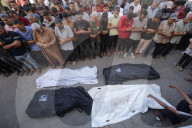 Gazans mourn at al Aqsa Martyrs hospital