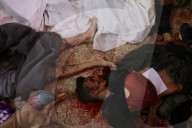 Gazans mourn at al Aqsa Martyrs hospital