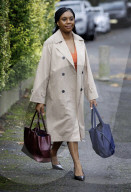 Conservative party leadership contender Kemi Badenoch leaves her south London home.