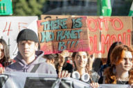 Corteo Climate Strike di Fridays for future contro il cambiamento climatico 