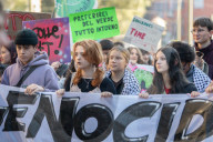Corteo Climate Strike di Fridays for future contro il cambiamento climatico 