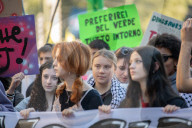 Corteo Climate Strike di Fridays for future contro il cambiamento climatico 
