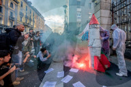 Corteo Climate Strike di Fridays for future contro il cambiamento climatico 