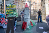 Corteo Climate Strike di Fridays for future contro il cambiamento climatico 