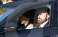 PREMIUM EXCLUSIVE Ben Affleck and Fin friday morning