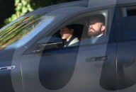PREMIUM EXCLUSIVE Ben Affleck and Fin friday morning