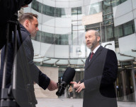 Guests arrive for Sunday with Laura Kuenssberg at the BBC, Broadcasting House, London, UK. 
