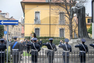 Milano - Deposizione di corone al Monumento ai piccoli martiri di Gorla