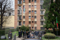 Milano - Deposizione di corone al Monumento ai piccoli martiri di Gorla