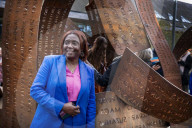 Ribbons by Artist Pippa Hale the Leeds sculpture celebrates 400 women, from suffragists to boxers