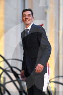 Arrivées au dîner d'état au palais de l'Elysée à Paris en l'honneur de la visite du roi et de la reine de Belgique en France