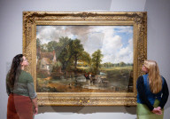 John Constable's The Hay Wain at the National Gallery, Sunley Room, London, UK.