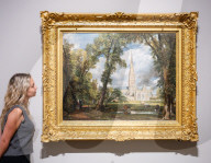 John Constable's The Hay Wain at the National Gallery, Sunley Room, London, UK.